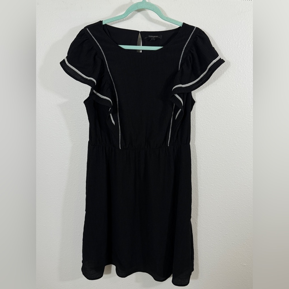 Banana Republic Black Dress with White Trim